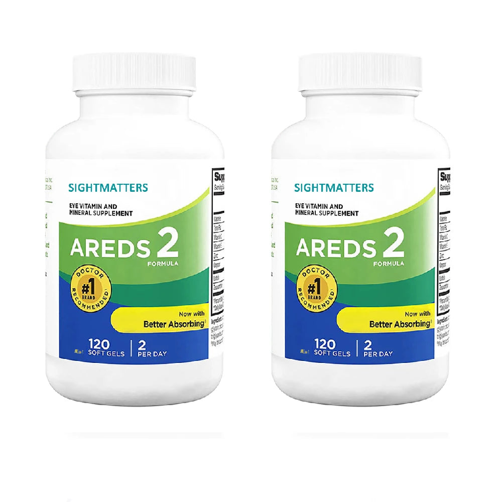 AREDS 2 Eye Vitamins - Lutein & Zeaxanthin Supplement with Vitamin C E, Zinc - Supports Eye Strain, Dry Eyes, and Vision Health