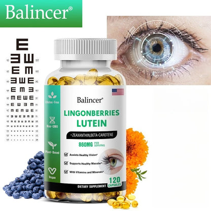Balincer Vision Support - with Lutein, Zeaxanthin and Vitamins - Eye Health Supplement for Healthy Vision - 120 Capsules
