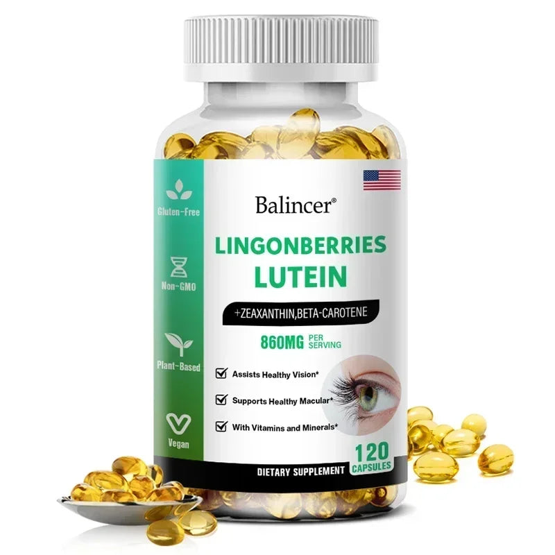 Balincer Vision Support - with Lutein, Zeaxanthin and Vitamins - Eye Health Supplement for Healthy Vision - 120 Capsules